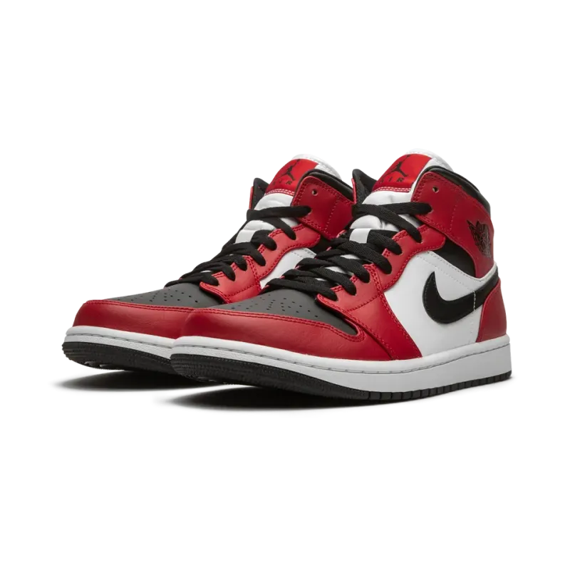 Jordan Air Jordan 1 Mid Chicago Black Toe Mens