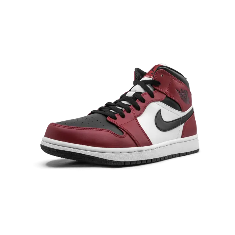 Jordan Air Jordan 1 Mid Chicago Black Toe Mens