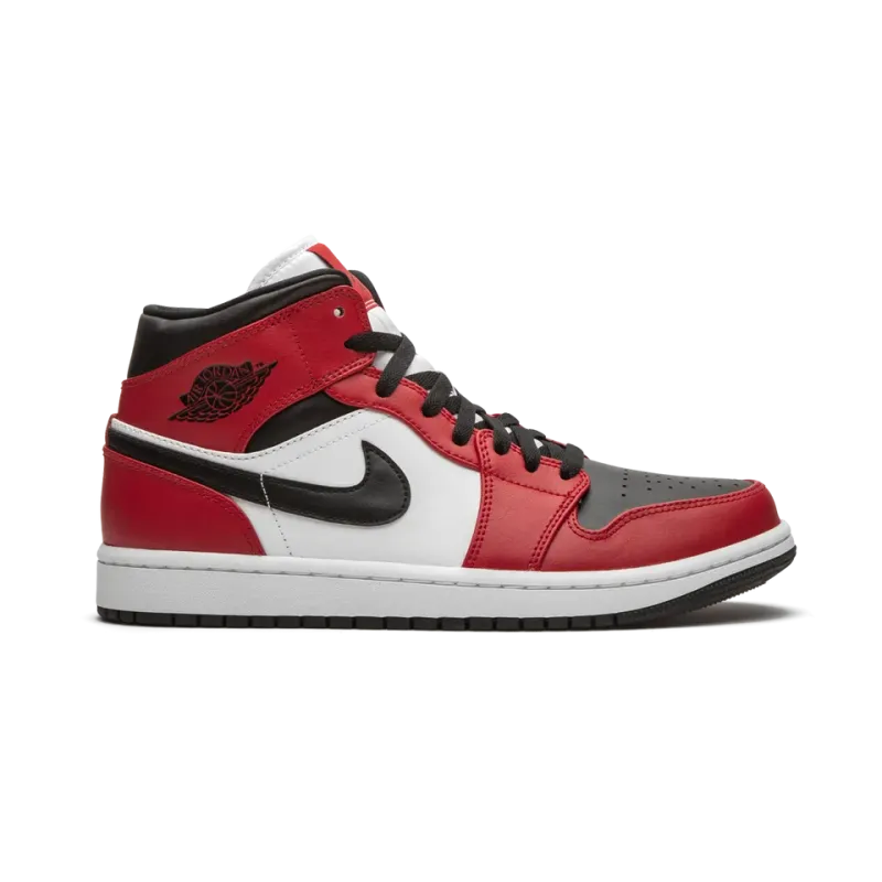 Jordan Air Jordan 1 Mid Chicago Black Toe Mens