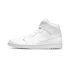 Jordan Air Jordan 1 Mid Triple White Mens
