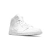 Jordan Air Jordan 1 Mid Triple White Mens