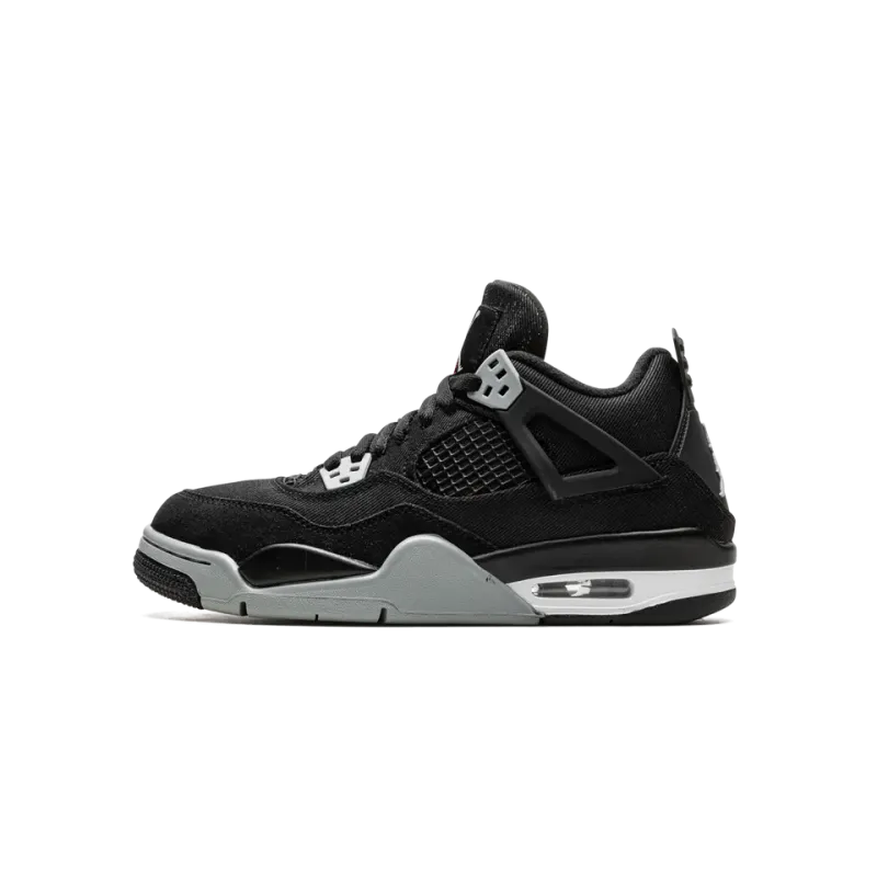 Jordan Air Jordan 4 GS Black Canvas Grade School