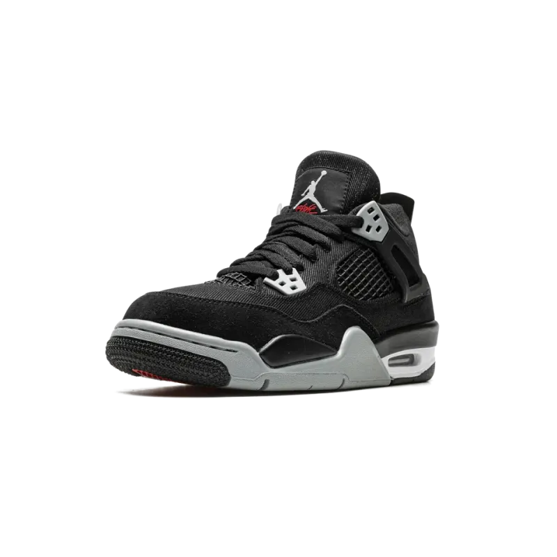 Jordan Air Jordan 4 GS Black Canvas Grade School