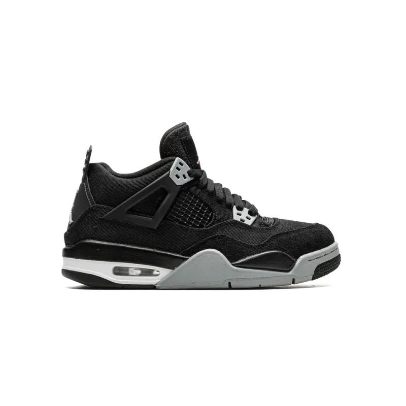 Jordan Air Jordan 4 GS Black Canvas Grade School