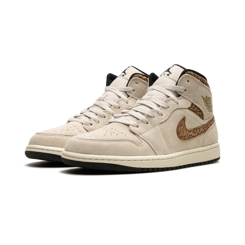 Jordan Air Jordan 1 Mid Brown Elephant Mens