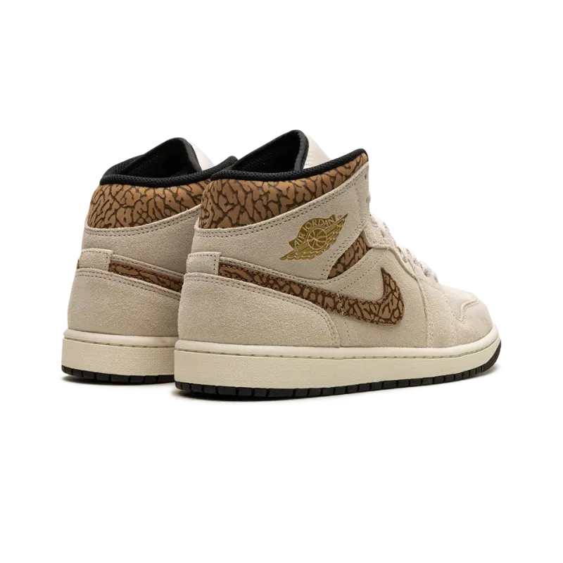 Jordan Air Jordan 1 Mid Brown Elephant Mens