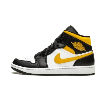 Jordan Air Jordan 1 Mid White / Pollen / Black Mens