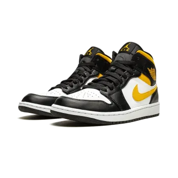 Jordan Air Jordan 1 Mid White / Pollen / Black Mens