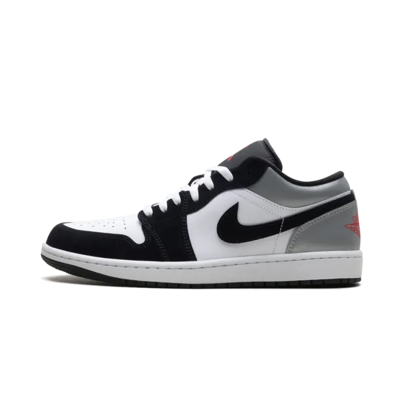 Jordan Jordan 1 Low SE White Fire Red Black Matte Silver Mens
