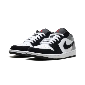 Jordan Jordan 1 Low SE White Fire Red Black Matte Silver Mens