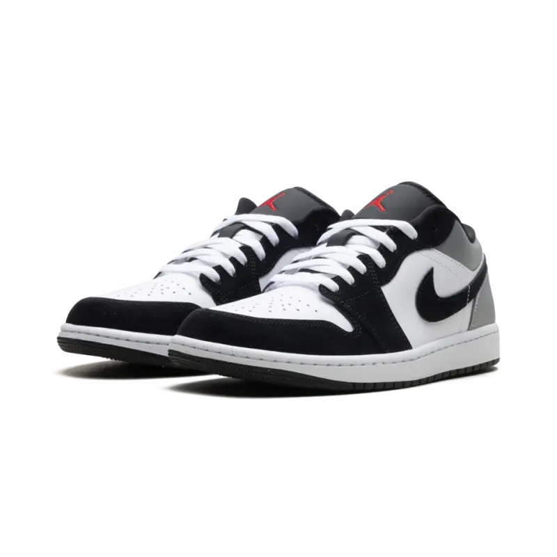 Jordan Jordan 1 Low SE White Fire Red Black Matte Silver Mens