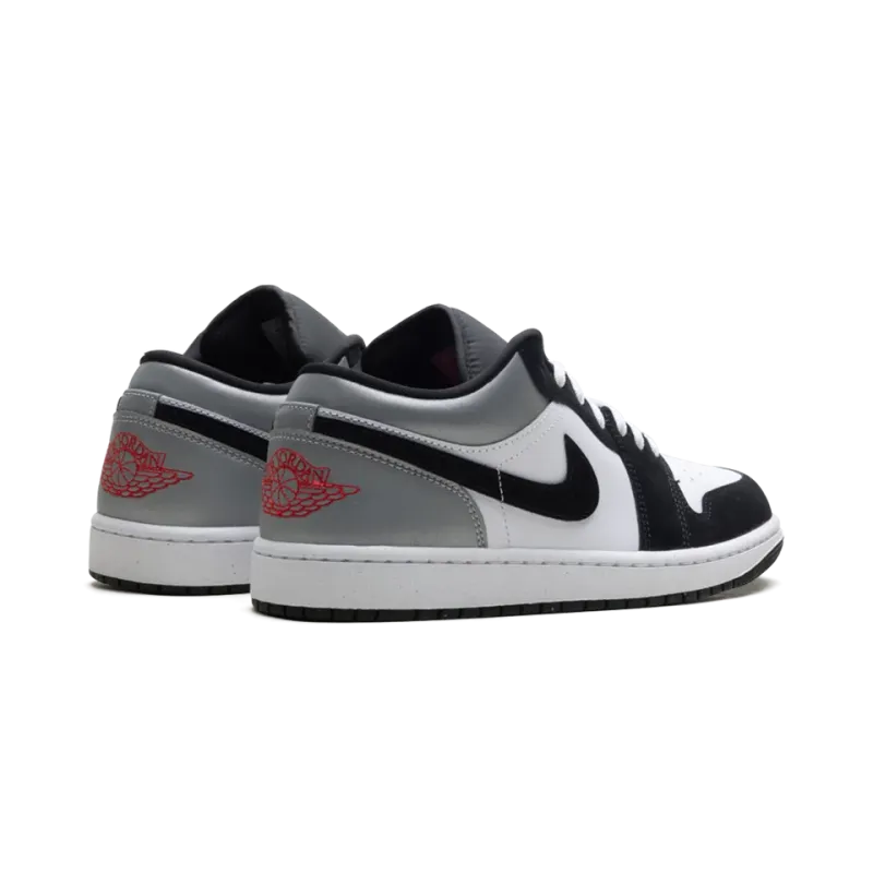 Jordan Jordan 1 Low SE White Fire Red Black Matte Silver Mens