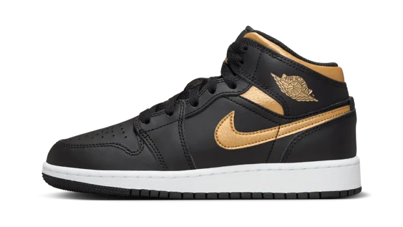 Air Jordan 1 Mid GS Black (DQ8423-071) — Grade School Performance & Style