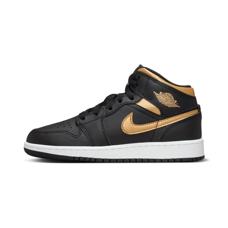 Jordan Air Jordan 1 Mid GS black Grade School