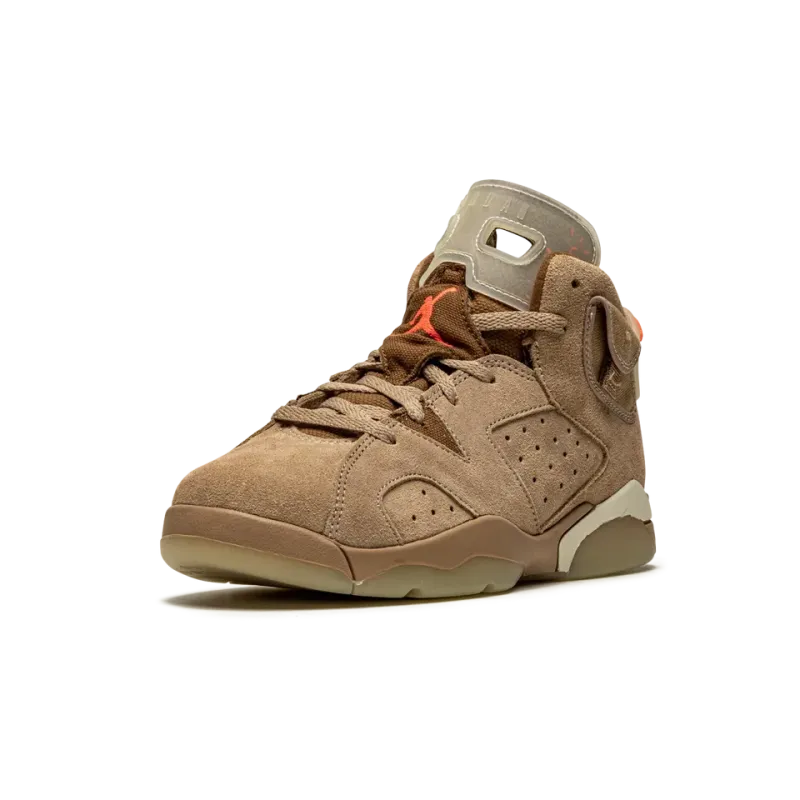 Jordan Air Jordan 6 Retro PS Travis Scott - British Khaki Pre School