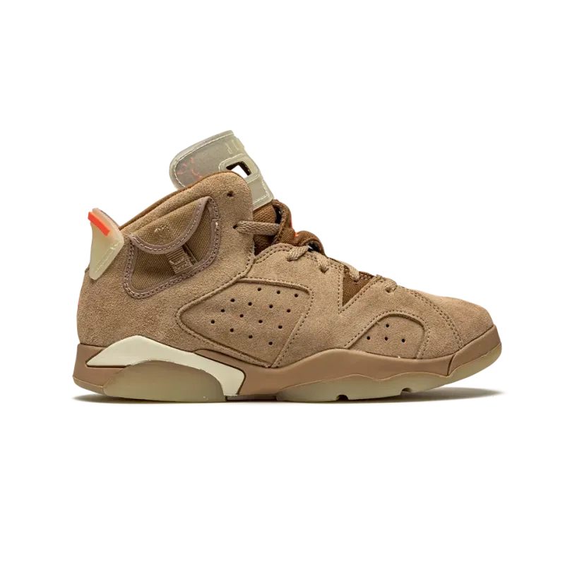 Jordan Air Jordan 6 Retro PS Travis Scott - British Khaki Pre School
