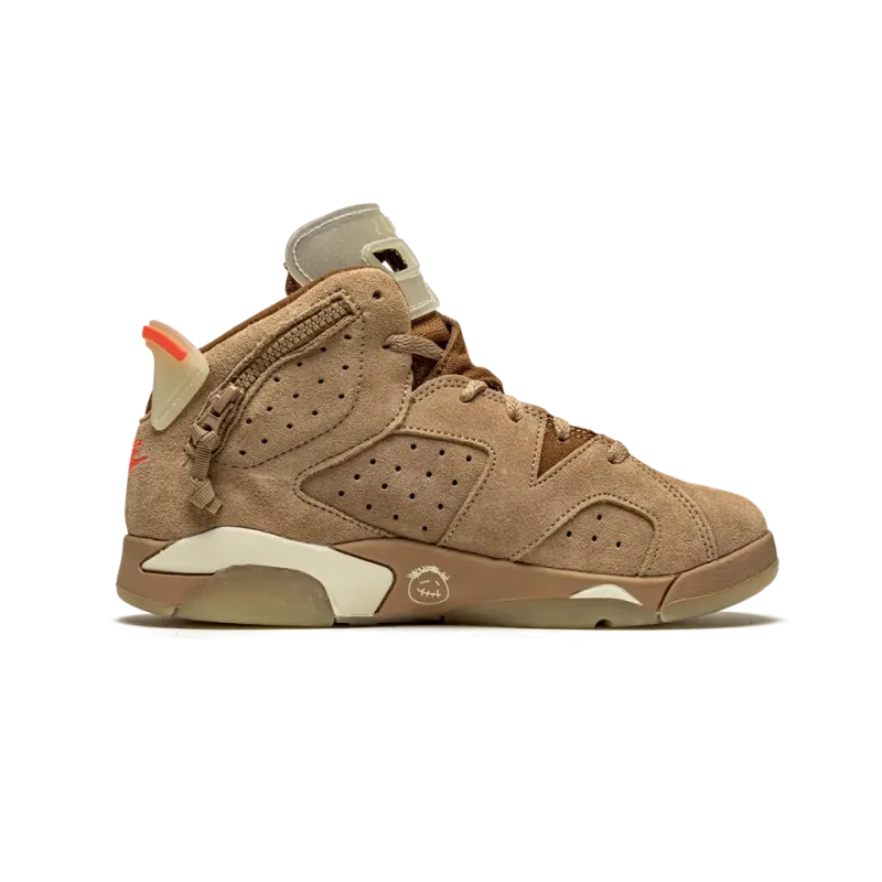 Jordan Air Jordan 6 Retro PS Travis Scott - British Khaki Pre School