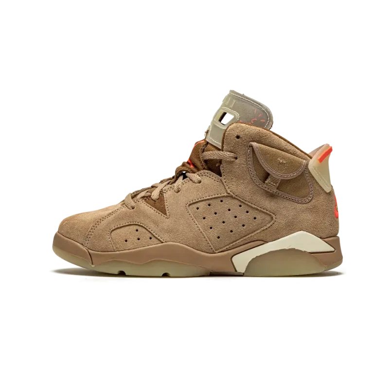 Jordan Air Jordan 6 Retro PS Travis Scott - British Khaki Pre School