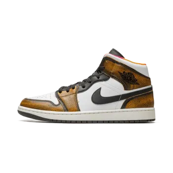Jordan Air Jordan 1 Mid SE Orange Wear Away Mens