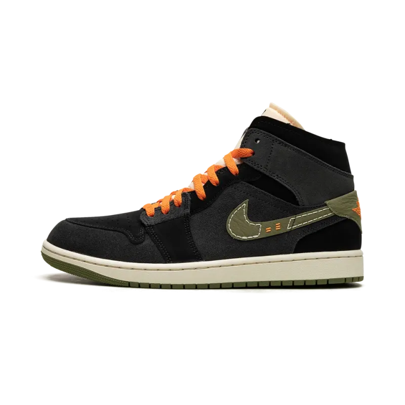 Jordan Air Jordan 1 Mid SE Craft Anthracite Light Olive Mens