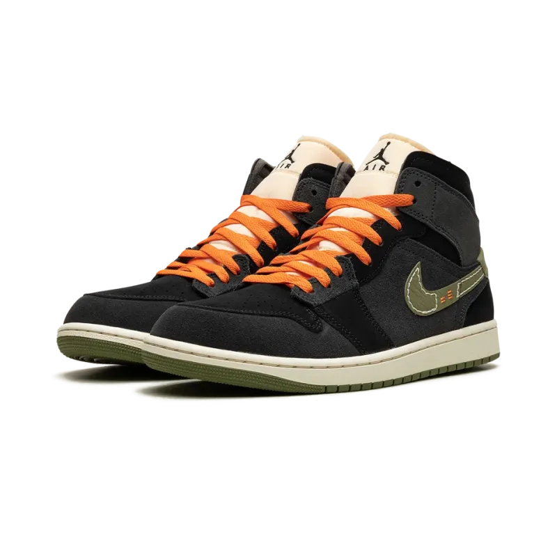 Jordan Air Jordan 1 Mid SE Craft Anthracite Light Olive Mens