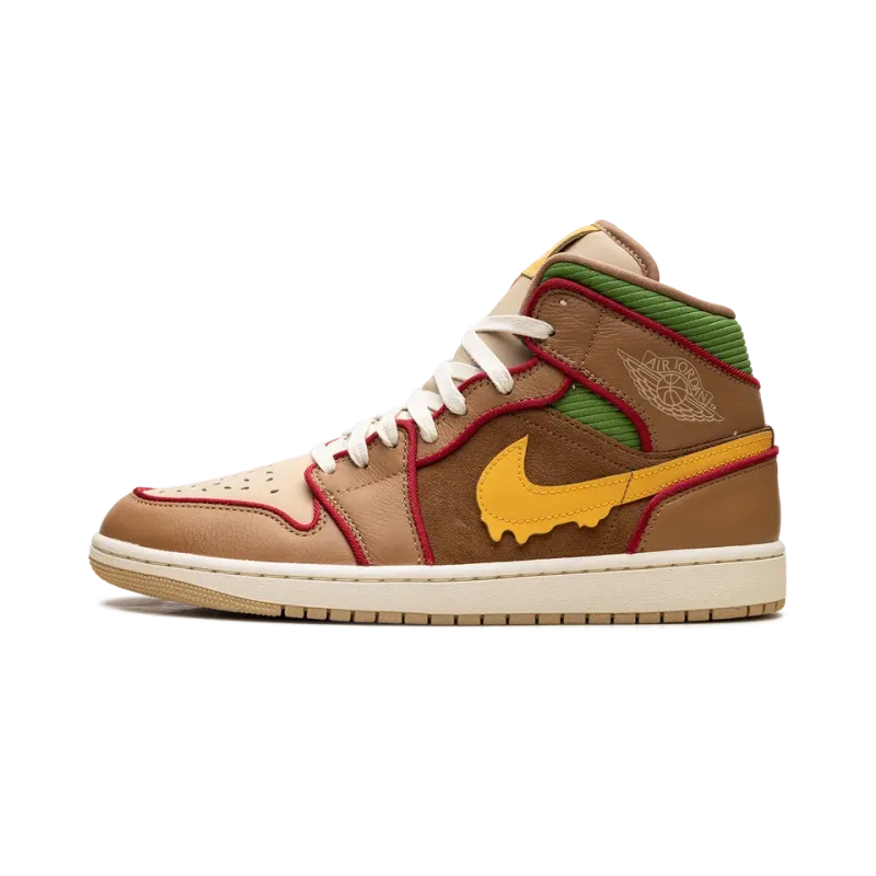 Jordan Jordan 1 Mid SE Cheeseburger Mens