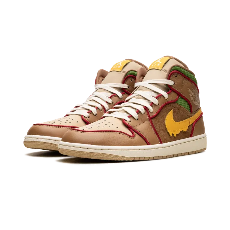Jordan Jordan 1 Mid SE Cheeseburger Mens
