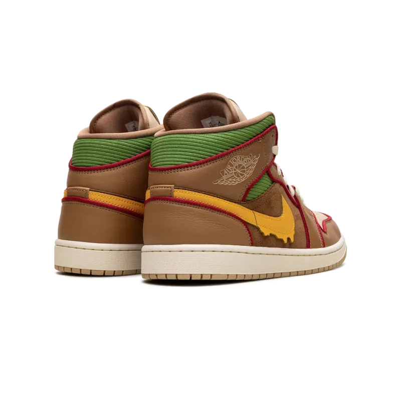 Jordan Jordan 1 Mid SE Cheeseburger Mens