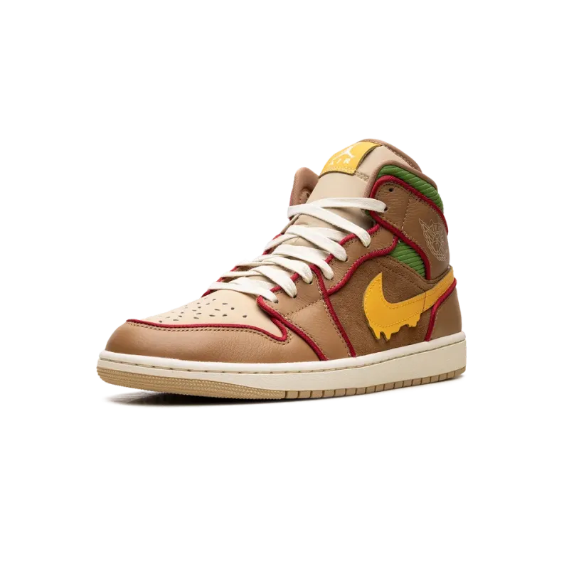 Jordan Jordan 1 Mid SE Cheeseburger Mens