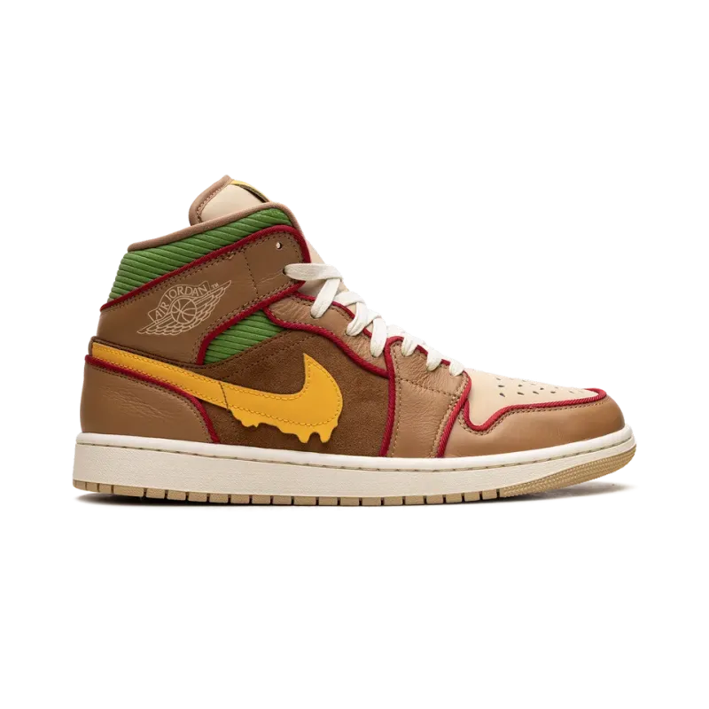 Jordan Jordan 1 Mid SE Cheeseburger Mens