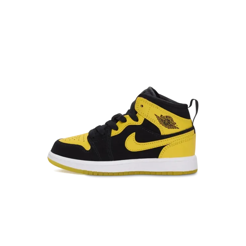 Jordan Jordan 1 Mid PS Black Varsity Maize White Pre School