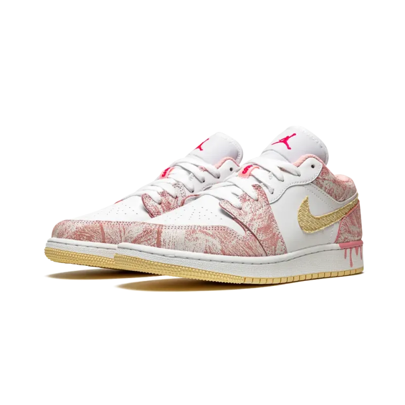 Jordan Air Jordan 1 Low SE GS Paint Drip Grade School