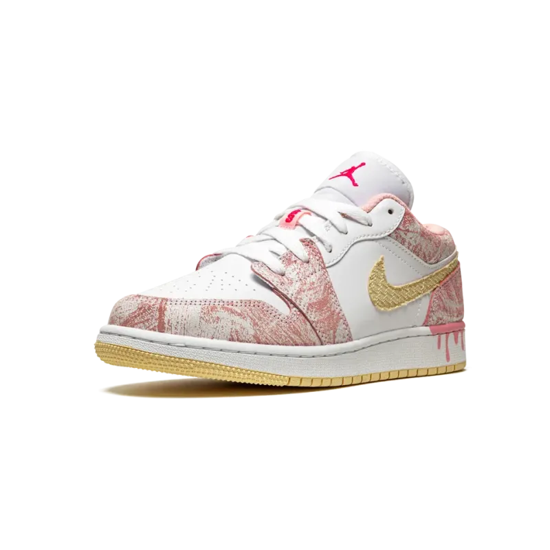 Jordan Air Jordan 1 Low SE GS Paint Drip Grade School