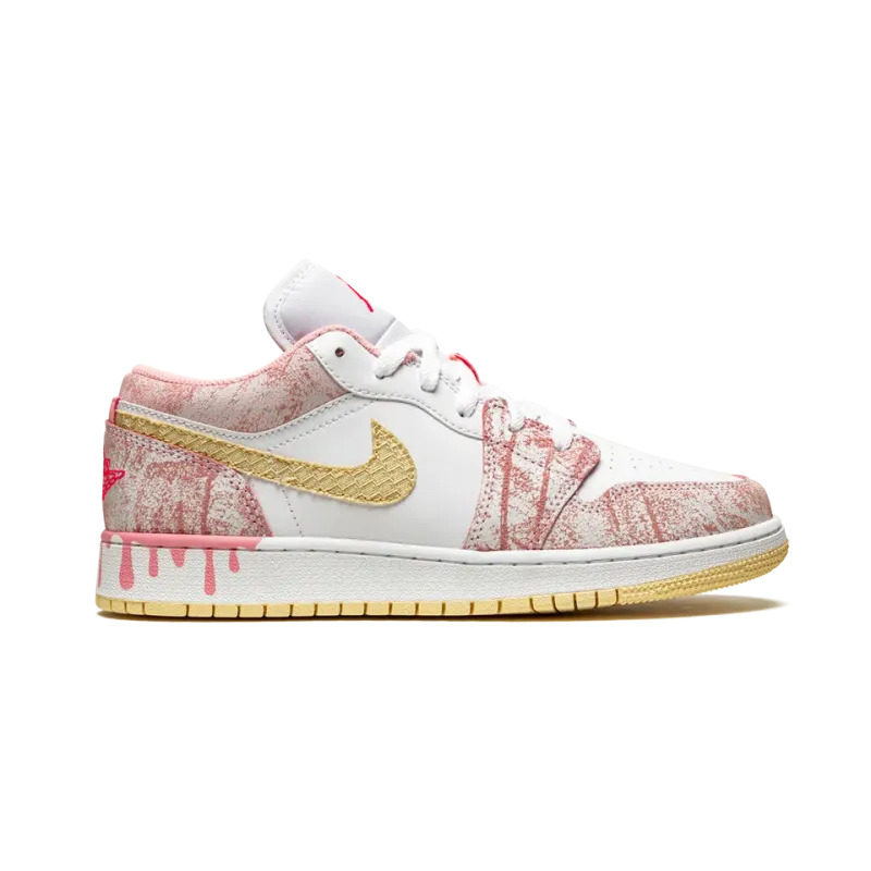 Jordan Air Jordan 1 Low SE GS Paint Drip Grade School
