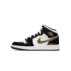 Jordan Air Jordan 1 Mid SE GS Black Gold Patent Leather Grade School