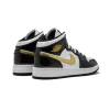 Jordan Air Jordan 1 Mid SE GS Black Gold Patent Leather Grade School