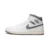 Jordan Air Jordan 1 Mid White / Stealth Grey Mens
