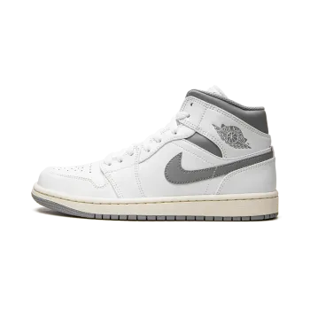 Jordan Air Jordan 1 Mid White / Stealth Grey Mens