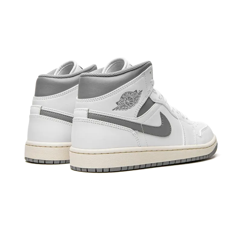 Jordan Air Jordan 1 Mid White / Stealth Grey Mens
