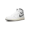 Jordan Air Jordan 1 Mid White / Stealth Grey Mens