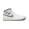 Jordan Air Jordan 1 Mid White / Stealth Grey Mens