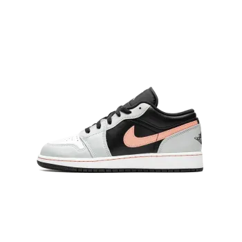 Jordan Jordan 1 Low GS Black Grey Pink Grade School