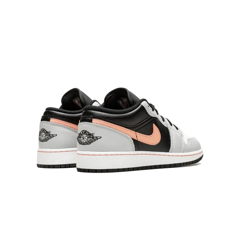 Jordan Jordan 1 Low GS Black Grey Pink Grade School