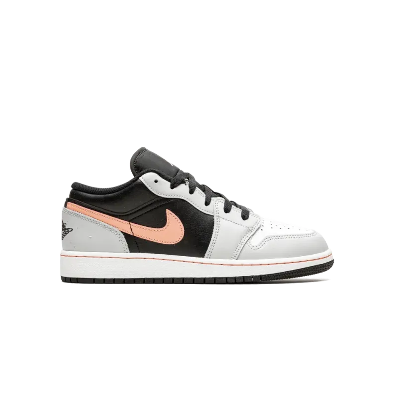 Jordan Jordan 1 Low GS Black Grey Pink Grade School