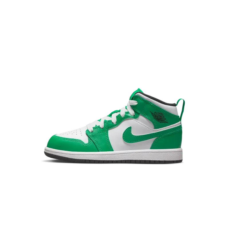 Jordan Air Jordan 1 Mid PS Lucky Green Pre School