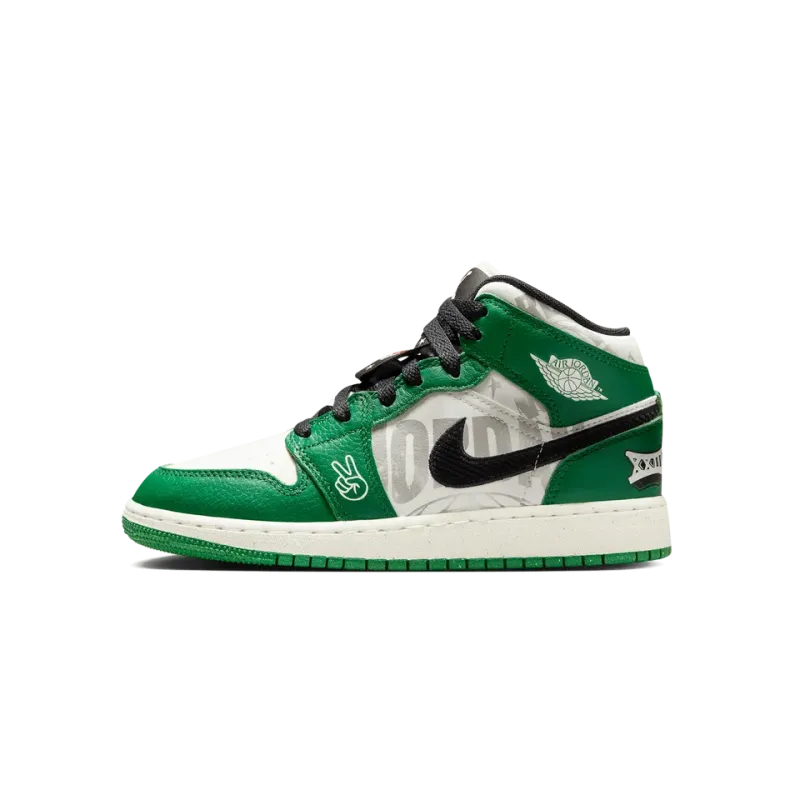 Jordan Air Jordan 1 Mid GS Overbranded Grade School