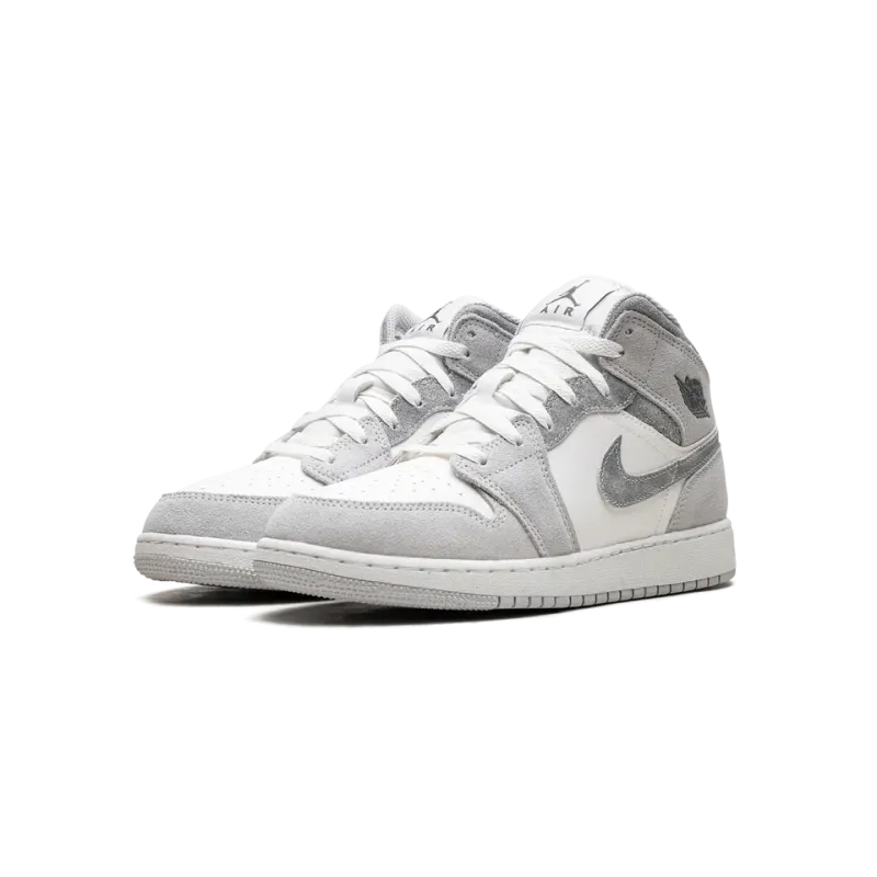 Jordan Air Jordan 1 Mid SE GS Neutral Grey Grade School