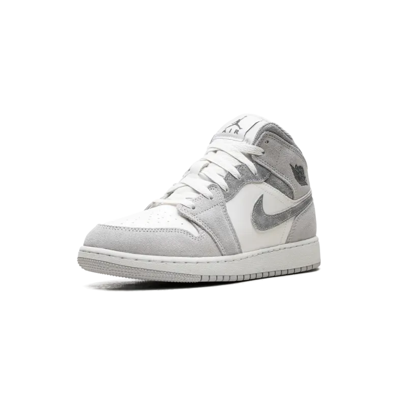 Jordan Air Jordan 1 Mid SE GS Neutral Grey Grade School