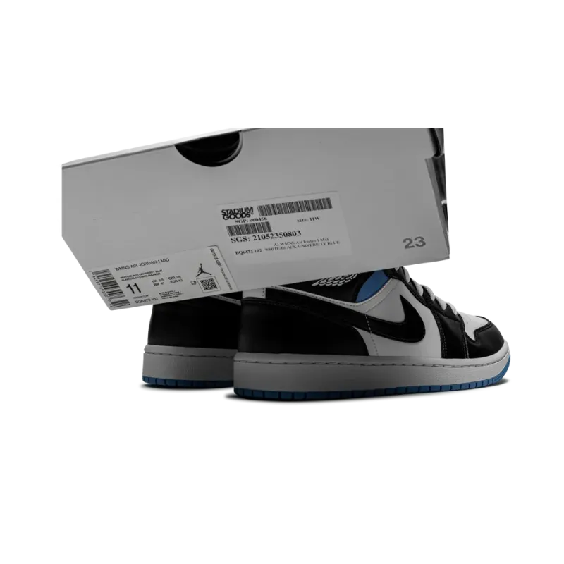 Jordan AIR JORDAN 1 MID WMNS Black / White / University Blue Womens