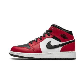 Jordan Air Jordan 1 Mid GS Chicago Black Toe Grade School